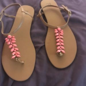 Coral sandals